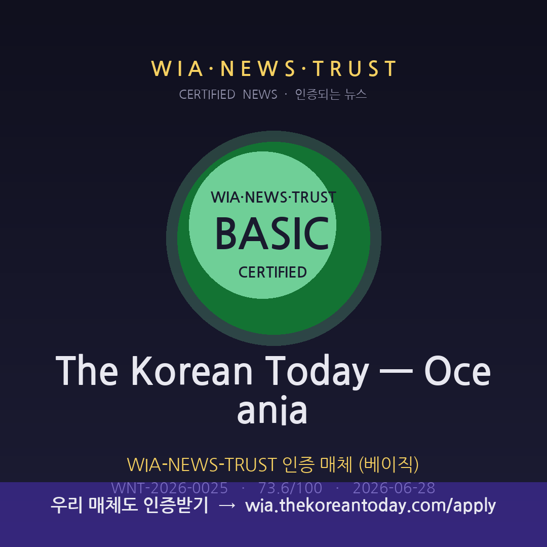 The Korean Today — Oceania WIA-NEWS-TRUST card